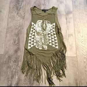 Living Doll Elephant Fringe Tank